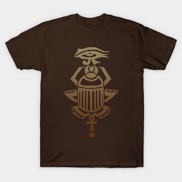 African Ancient Egyptian Symbols T-Shirt by hybridgothica